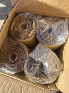 Usc-080606 Usc 080606 U.s. Chemical And Plastics 6 Inch Psa P080 Gold Paper Roll Lot Of 4
