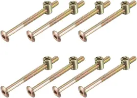 18092700 Uxcell M6x75mm Furniture Bolt Nut Set Hex Socket Screw 52mm Thread Length