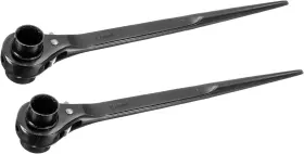 25011000 Uxcell 19 X 22mm Hexagon Scaffold Podger Ratchet Spanner 19x22mm Black