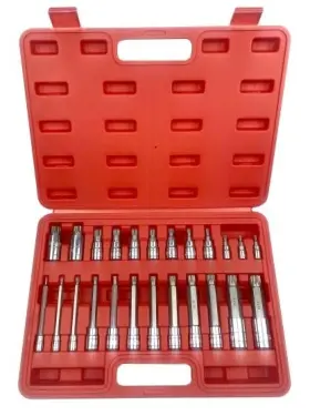 Vct 722537897877 24pc Long Spline And Short Bit Socket Set S2 Steel Xzn One Size