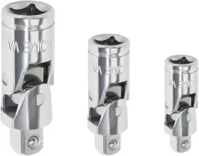 Ymkjr34 Velnut Universal Joint Socket 3-piece 1/4in 3/8in 1/2in Drive One Size