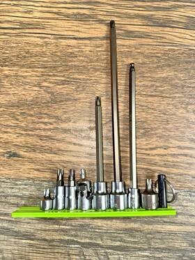Vim Tools T30x8 New T30 Torx Driver Master Set 8 Pc Magnetic Rail Green Socket