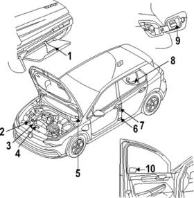 Volkswagen 5h0-010-000-bk Genuine Tire Press Label