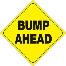 Voss 012234000091 Signs 412 Ba Yr 12x12 Inch Trail Sign - Bump Ahead Yellow/black