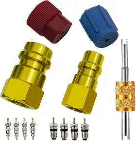 Adapter-009 Votnmic R12 To R134a Ac Retrofit Fitting Adapter Kit 1 Pair