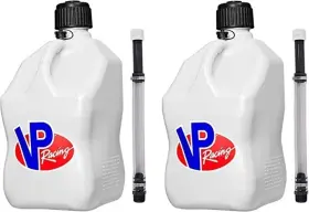 5465498 Vp Racing 2x 5.5 Gal Motorsport Square Utility Jug White Deluxe Filler Hoses