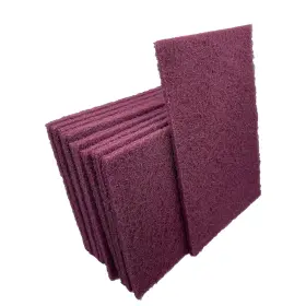 402395 Vsm 10-pack 6 Inch X 9 Maroon - Very Fine Non-woven Hand Pad Aluminum Oxide