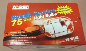 75wug Wagner 6 Bulbs Total - Rough Service Automotive Lamp Light Bulb 75w