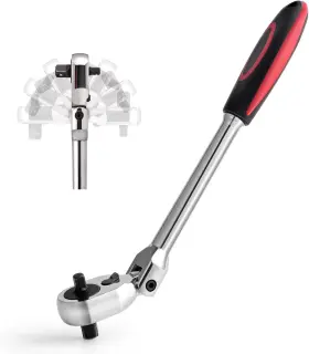 Wan24 Wanlvkang Dual 3/8 And 1/4 Drive Flex Head Ratchet 72-tooth Multicolor