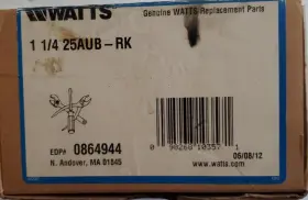 25aub-rk Watts 0864945 0864944 Repair Kit 1 1/4 Inch