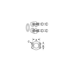 Sfk62-16 Weatherhead Crimp Hose Fittings Split Flange Kit For Eaton