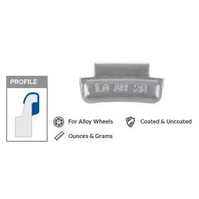 Aw050 Wegmann Automotive Auto 0.5 Oz Lead Uncoated Clip-on Aw Red Series Wheel Weight Box Of 50