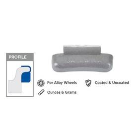 Wegmann Automotive Mc100 1 Oz Lead Uncoated Clip-on Mc Yellow Series Wheel Weight Box Of 50