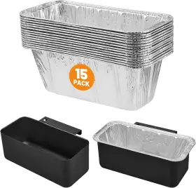 Cup15 Whaleme Griddle Grease Catcher For 15pcs Liners Black