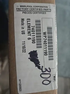 Wp74011190 Whirlpool Oem Element 6 Inch New In Box Unopened