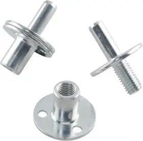 Mm12bpc-2s Whyhkj 2 Sets Metal M12 Bed Post Connector Screw-in T-nut Bedpost Silver