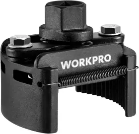 Workpro 820909611233 Universal Oil Filter Wrench Adjustable With Auto-clamp Spring Black