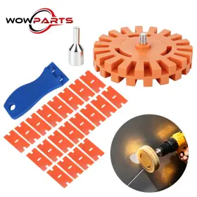 Wowpartspro 616361653320 4inch Car Decal Remover Kit For Glue Rubber Eraser Wheel Remove Adhesive Sticker
