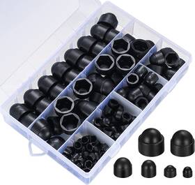 Wugongshan Wjlsm145015 145 Pcs Screws Bolt Covers Caps Hex Head Dome One Size Black
