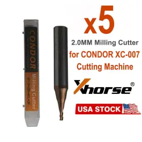 Xcmn06en Xhorse 5x 2.0mm Milling Cutter For Condor Xc-007/xc-002/dolphin Xp-005/xp005l