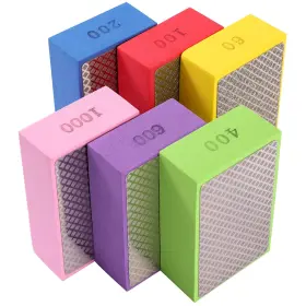 123456 Xkdous 6pcs Diamond Hand Polishing Pads 60/100/200/400/600/1000