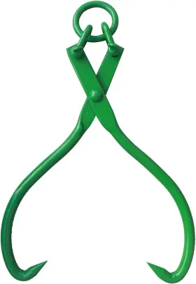 Xropurr 750439510013 Timber Claw Hook 18in - Log Lifting Tongs Heavy Duty Grapple 18 In Green