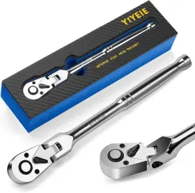 Y0023 Yiyeie 3/8 Inch Drive Flex Head Ratchet 72 Tooth Swivel