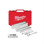 Milwaukee Tool 1/4" Drive 50PC Ratchet & Socket Set Sae Metric 48-22-9004 New. Price: $114.53.