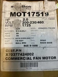 Trane MOT17519 208-230/460V3PH 2HP 1740 Rpm Motor New. Price: $869.99.