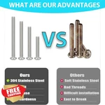 56PC 1/4-20 Machine Screws Bolts Nuts Ss 304 Kit New. Price: $20.00.