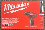 Milwaukee 2407-22 M12 Compact 3/8" Drill/driver Kit New. Price: $146.25.