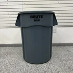 Rubbermaid 44 Gallon Grey Brute Heavy-duty Round Trash Can Container Without Lid Used. Price: $49.99.