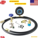 Lichamp R134A A/c Freon Recharge Kit Gauge Hose Valve R12 R22 R502 5FT New. Price: $44.99.