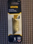 Irwin 2084100 Bi-metal Utility Blades. (5 Pieces) Pack New. Price: $5.00.