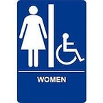 Don-jo Women's/handicap Ada Sign With Picto, Legend "women", New. Price: $34.14.