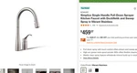 Kohler Simplice Pull-down Kitchen Faucet K-647-VS Stainless Open Box. Price: $325.00.