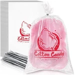 200 Pcs Cotton Candy Bags Ties Clear Container Print 18.4X11.7 Inch Party New. Price: $39.25.