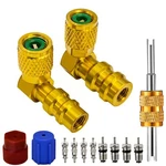 Votnmic R12 To R134A Ac Retrofit 90 Angled High And Low Side Adapter, Golden New. Price: $18.91.