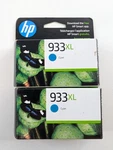 (2) Genuine Oem Hp 933XL CN054AN Cyan Ink Cartridges Expires 09/2024 New. Price: $12.97.
