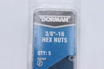 (5-PK) Dorman Hex Nut Yellow Zinc Grade 3/8-16" 962-512D New. Price: $5.53.