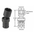 Grey Pneumatic 907UMS 1/4" Surface Drive X 7MM Standard Universal Socket New. Price: $18.40.