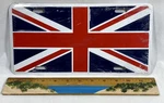 Nos Vtg Union Jack Stamped Aluminum License Plate Mint Uk England New. Price: $12.44.