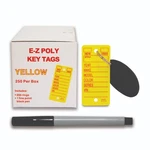 Car Dealer Key Tags 250 Pack Heavy Duty Polyethylene Yellow White Auto New. Price: $31.90.