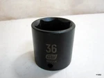 Gearwrench 84544N 1/2" Drive Point Standard Impact Metric Socket 36MM Used. Price: $33.00.