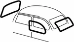 Empi 3599 Cal-look Window Rubber 4PC Kit For Vw Type Beetle 1972-77, S/b New. Price: $109.95.