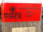 Matco Tools E035P 5-PC Screw Extractor Set USED(CJL001298). Price: $26.98.