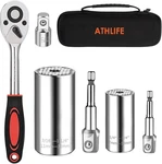 Universal Socket Wrench Set (11-32MM 7-19MM) Professional 6PCS, Chrome New. Price: $53.33.