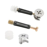 20 Sets Furniture Connector Cam Lock Fittings With Dowel And Pre-inserted Nut, 3 New. Price: $11.99.
