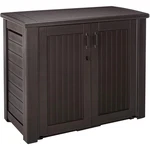 Outdoor Storage Cabinet 123 Gal Weather Resistant Black Oak Rubbermaid Dark New. Price: $439.99.