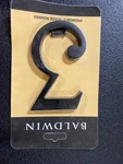 Baldwin 90673190 Solid Brass Residential House Number - Satin Black Open. Price: $19.79.